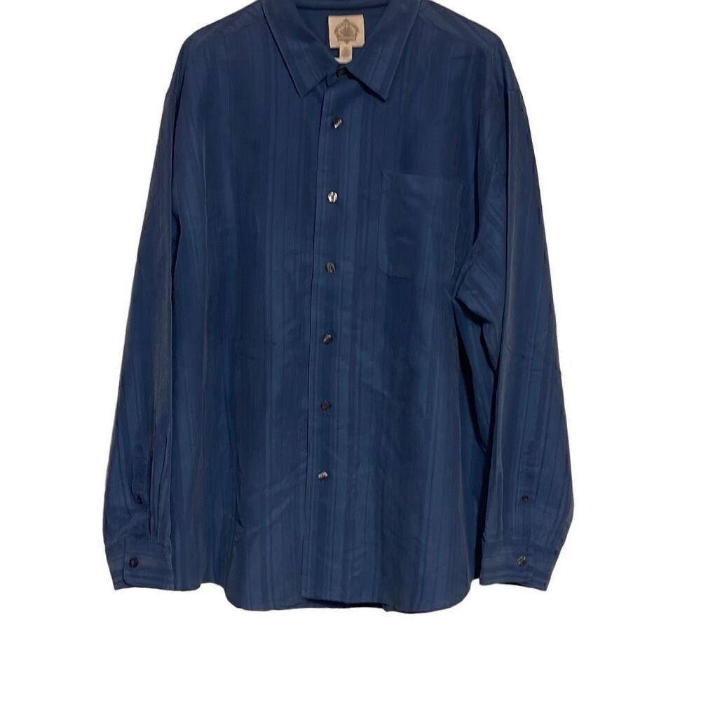 Paradise Collection Men's Blue Long Sleeve Button Down Shirt Size XXL